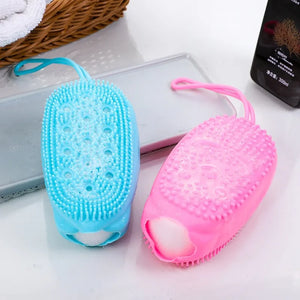 Silicone Bath Sponge and Soap Pouch