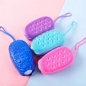 Silicone Bath Sponge and Soap Pouch