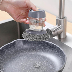 Soap Dispenser with Dish Scrub