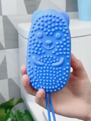 Silicone Bath Sponge and Soap Pouch